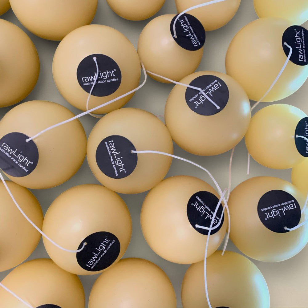 Ball candle beeswax