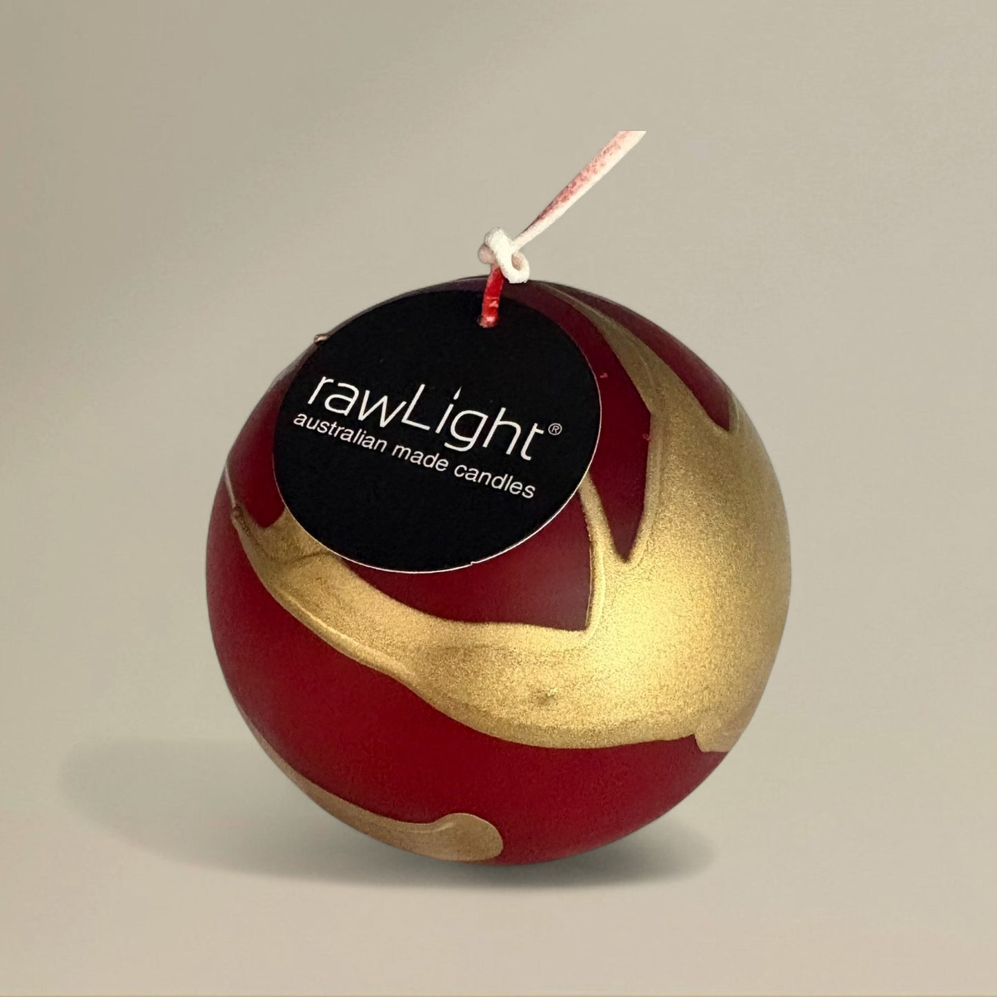 Ball candle splashed Christmas