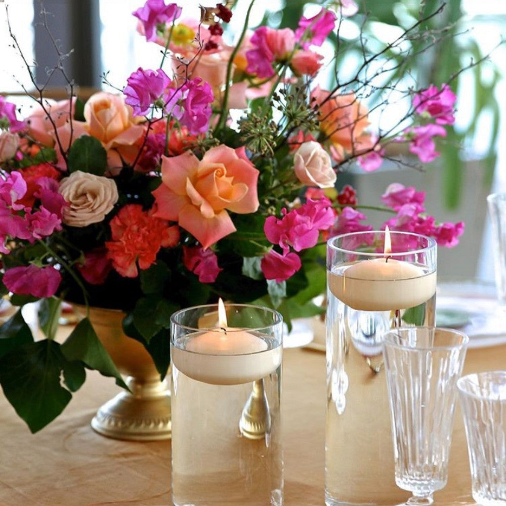 Floating candle 10-12 hour splashed packet of 4 - rawLight Design Pty Ltd