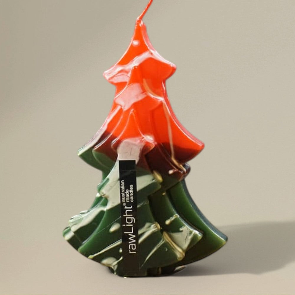 Tree Candle Splashed Christmas