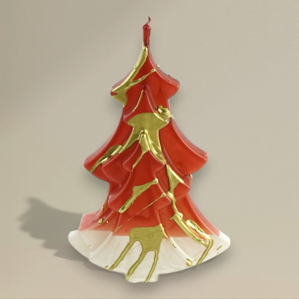 Tree Candle Splashed Christmas