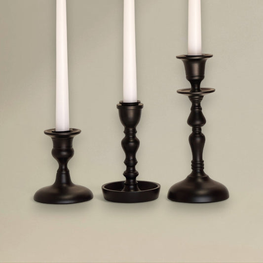Candle holder taper and dinner Ontario set of 3