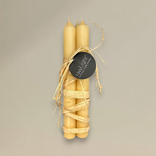 Dining candle beeswax 22x220mm bundle of 3