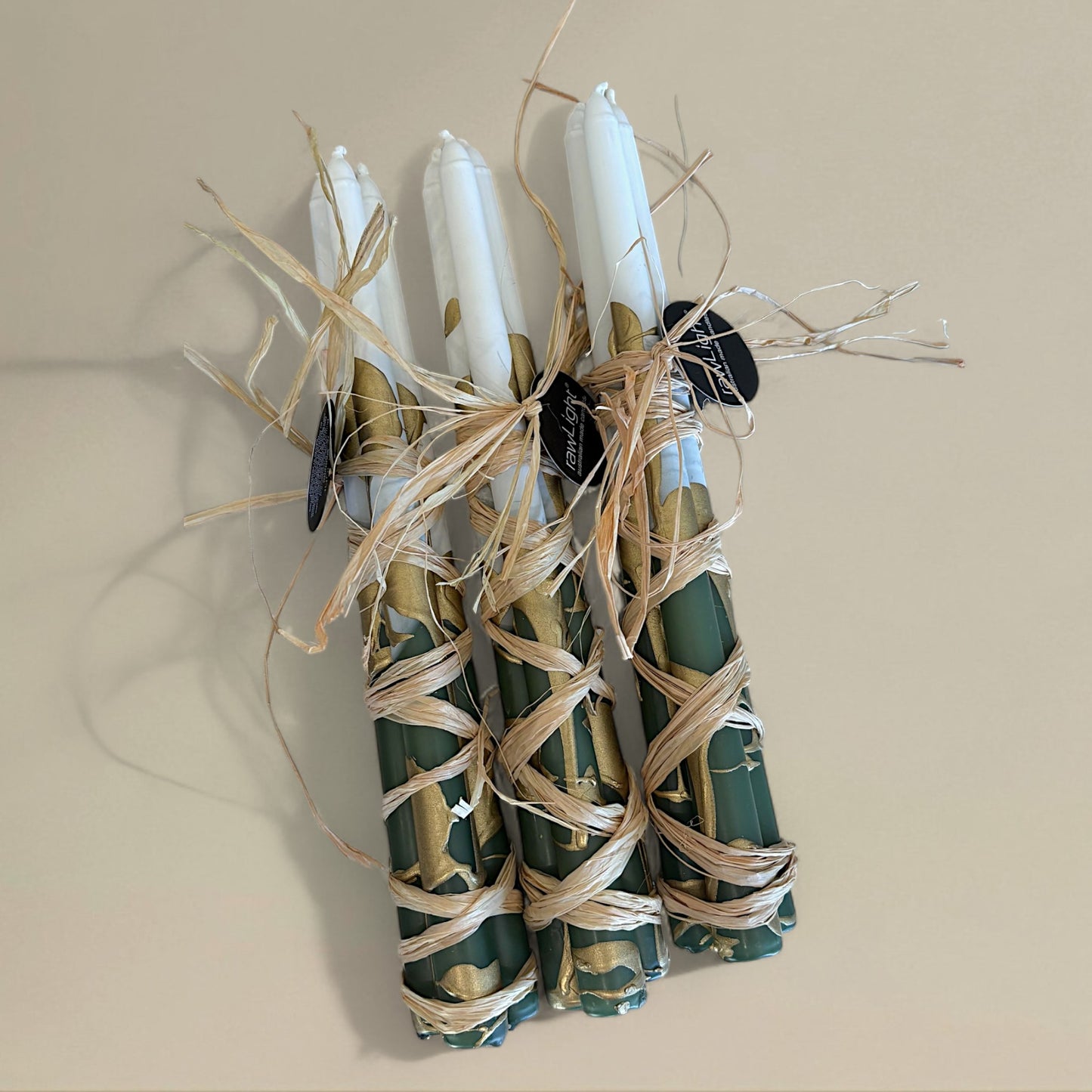 Taper candle 22x300mm splashed bundle of 3