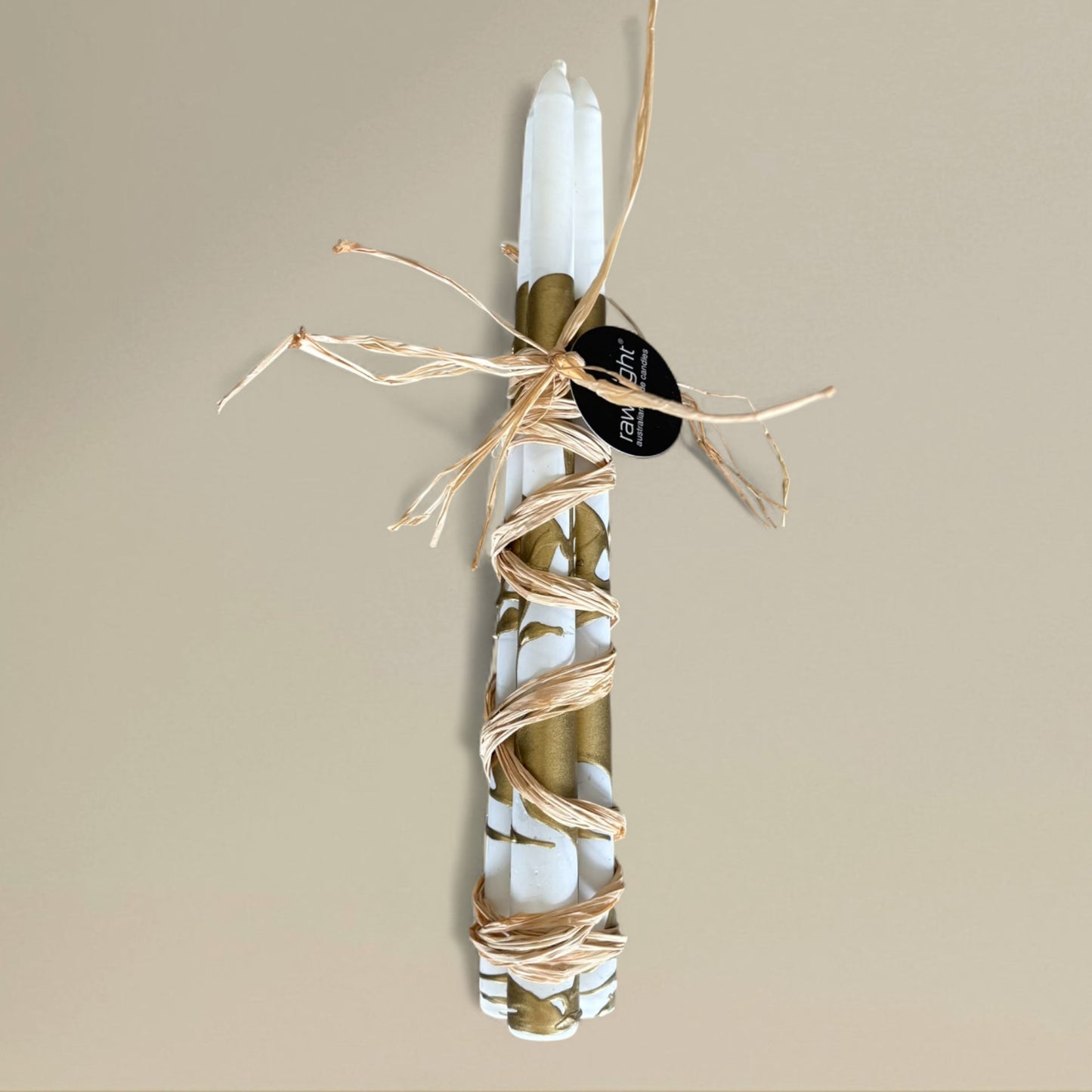 Taper candle 22x300mm splashed bundle of 3
