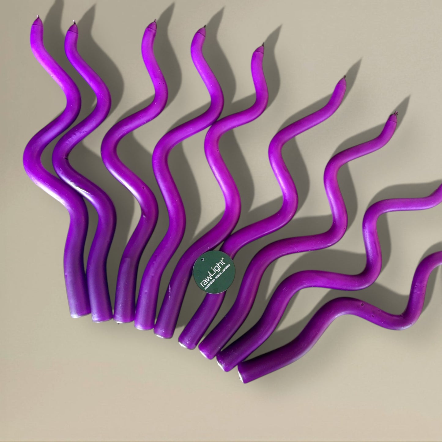 Taper candle 22x380mm wavy bundle of 3