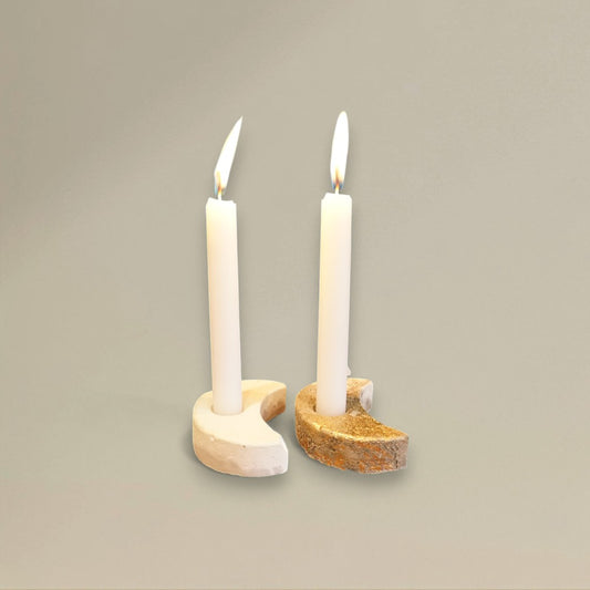 Candle holder wish and prayer moon shape