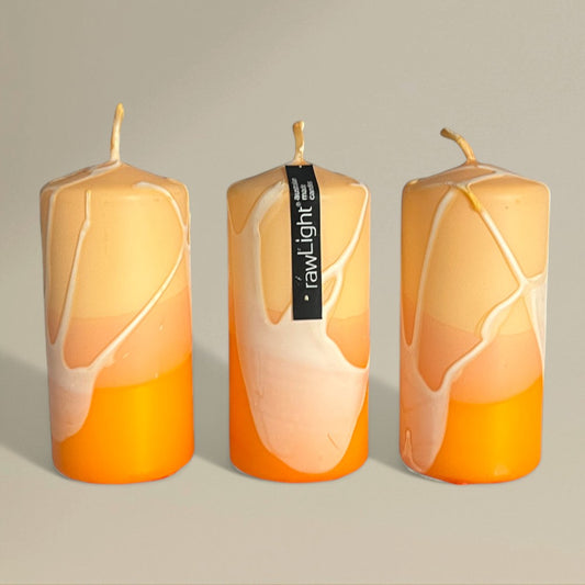 Pillar candle 50x110mm splashed