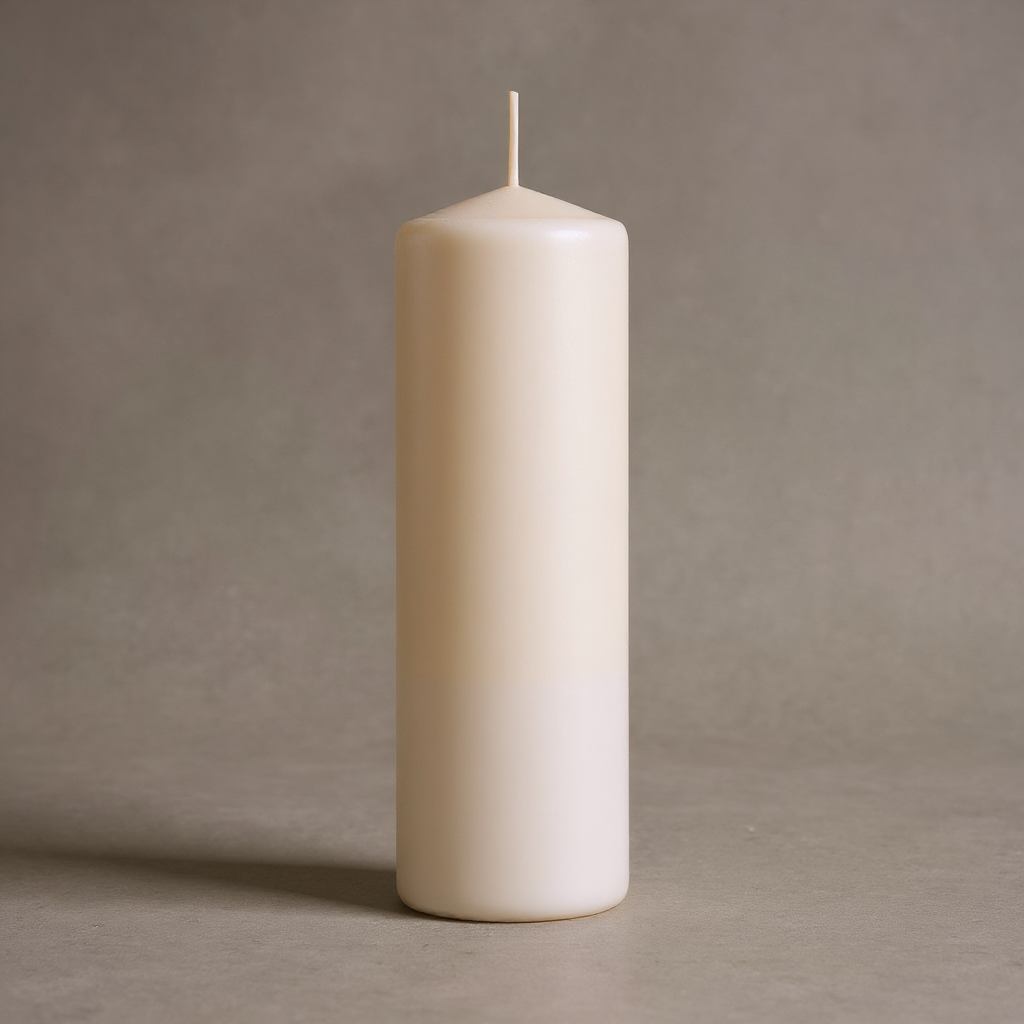 Pillar candle 60x200mm white 30 pieces