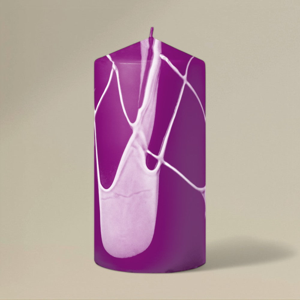 Pillar candle 75x150mm splashed