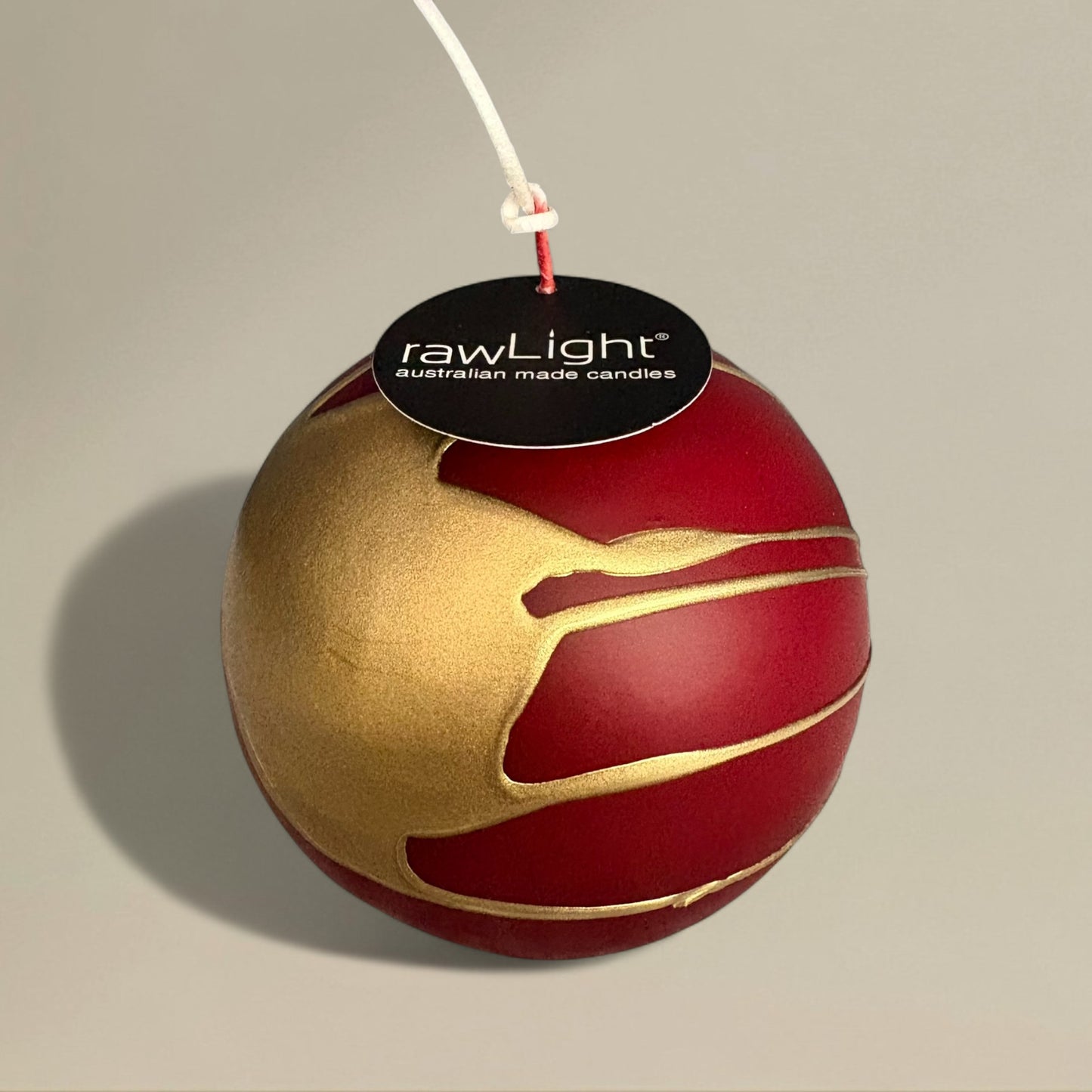 Ball candle splashed Christmas