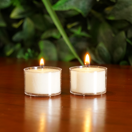 Tea light candle acrylic cup packet of 50