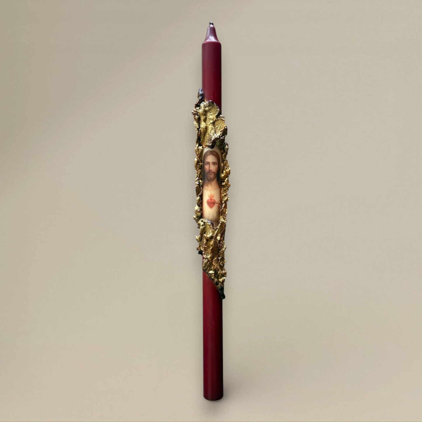 Icon candle 22x400mm Catholic - rawLight Design Pty Ltd
