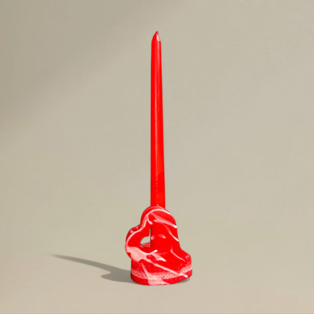 Taper candle heart base 22x300mm