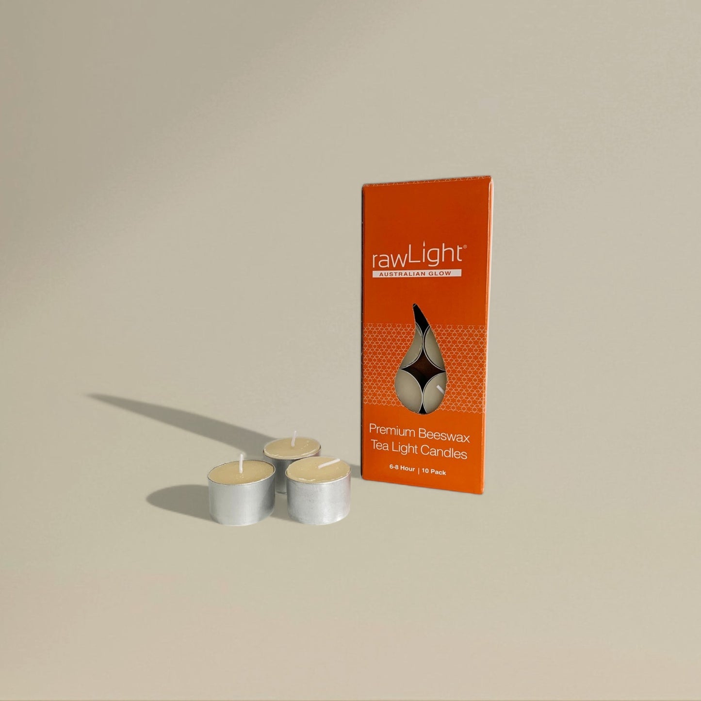 Tea light candle beeswax packet of 10