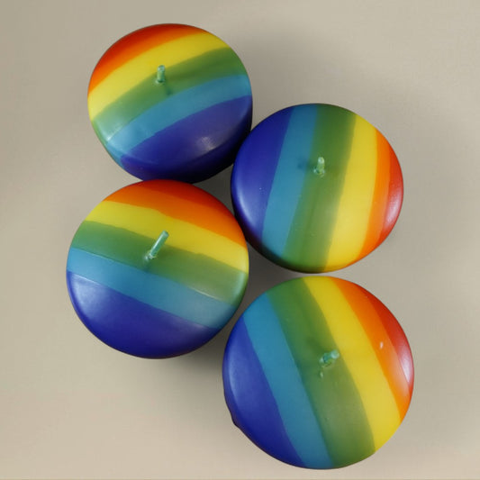 Floating Candle 10-12 Hour Multi Coloured Packet of 4