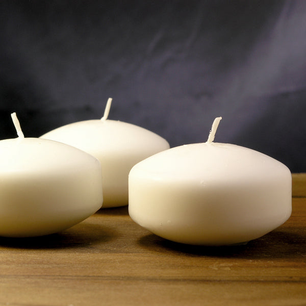 Floating candle 10-12 hour white packet of 4