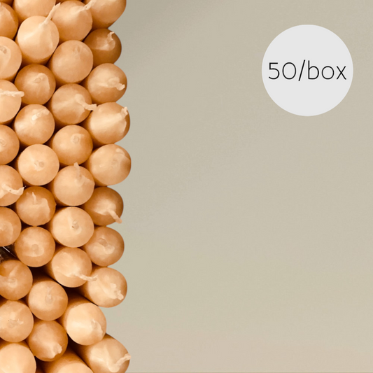 Prayer Candle Beeswax 12x220mm Box of 50