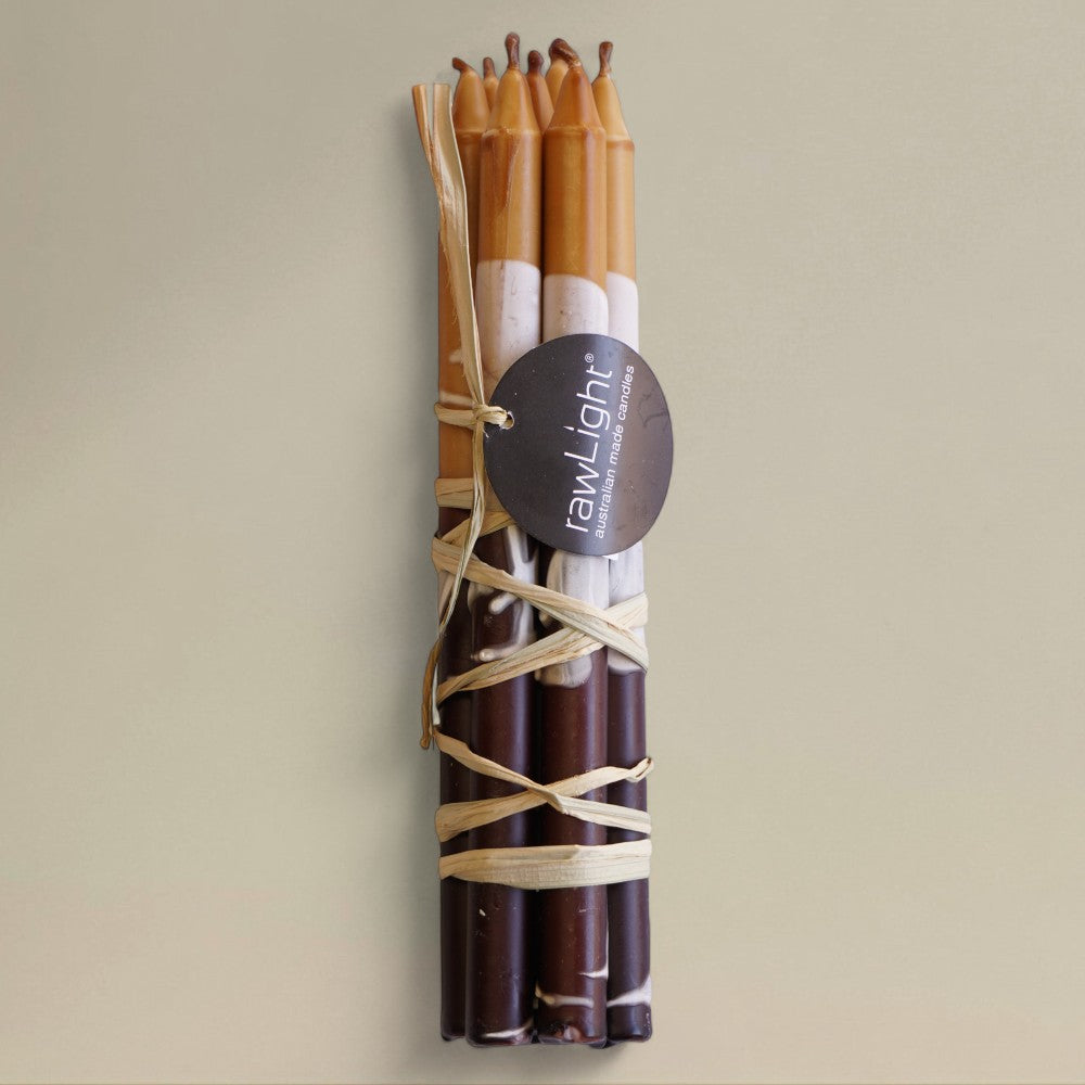 Prayer Candle 13x195mm Splashed Bundle of 7
