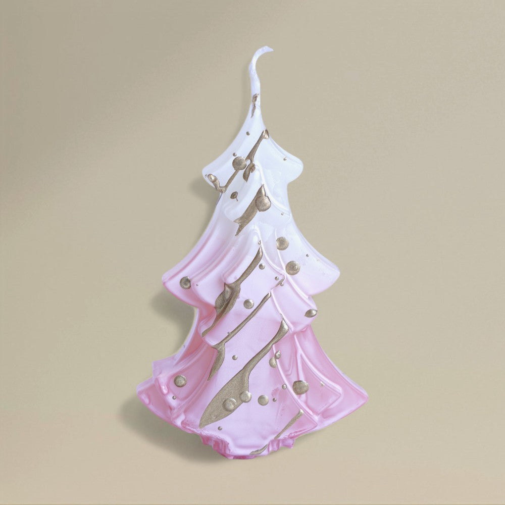 Tree Candle Splashed Christmas