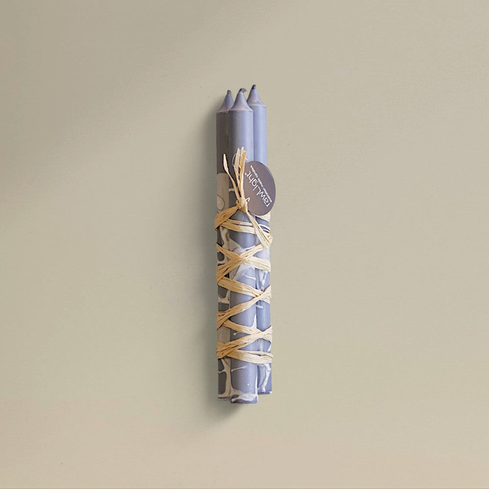 Dining Candle 21x175mm Splashed Bundle of 3