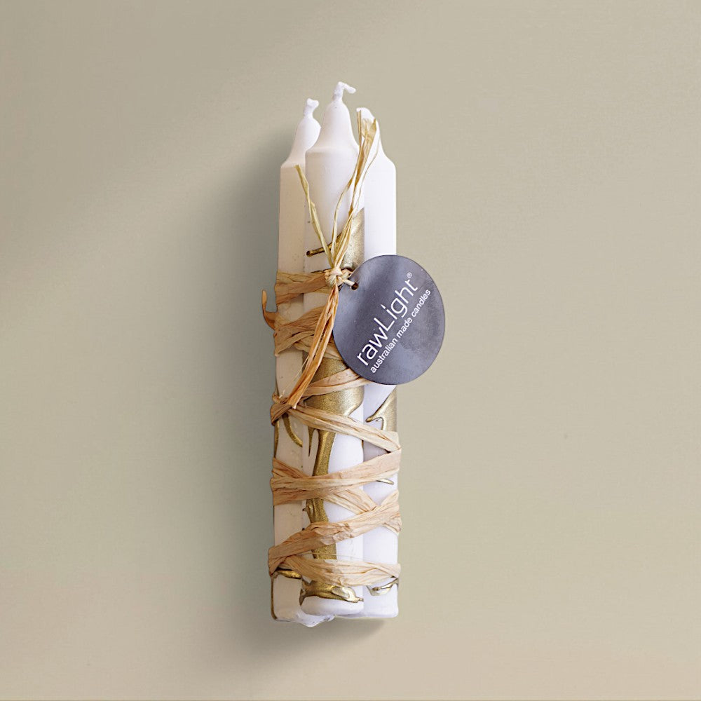 Dining Candle 21x175mm Splashed Bundle of 3