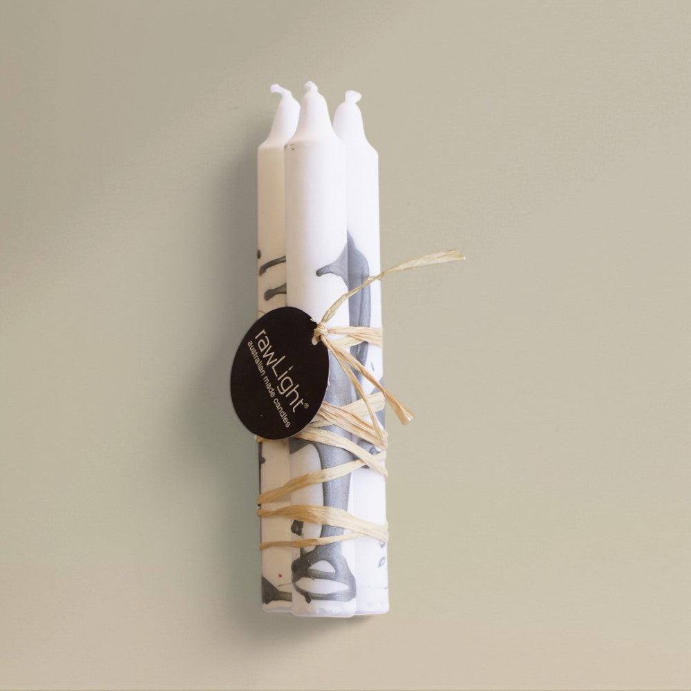 Dining Candle 21x175mm Splashed Bundle of 3