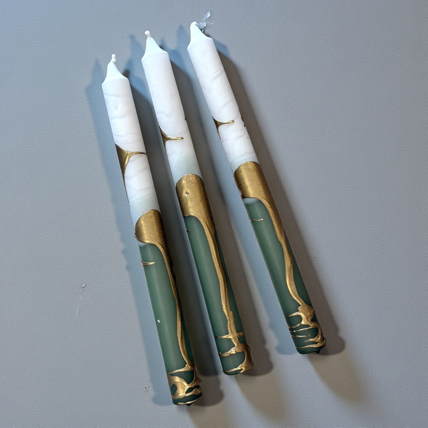 Dining candle 21x300mm splashed bundle of 3