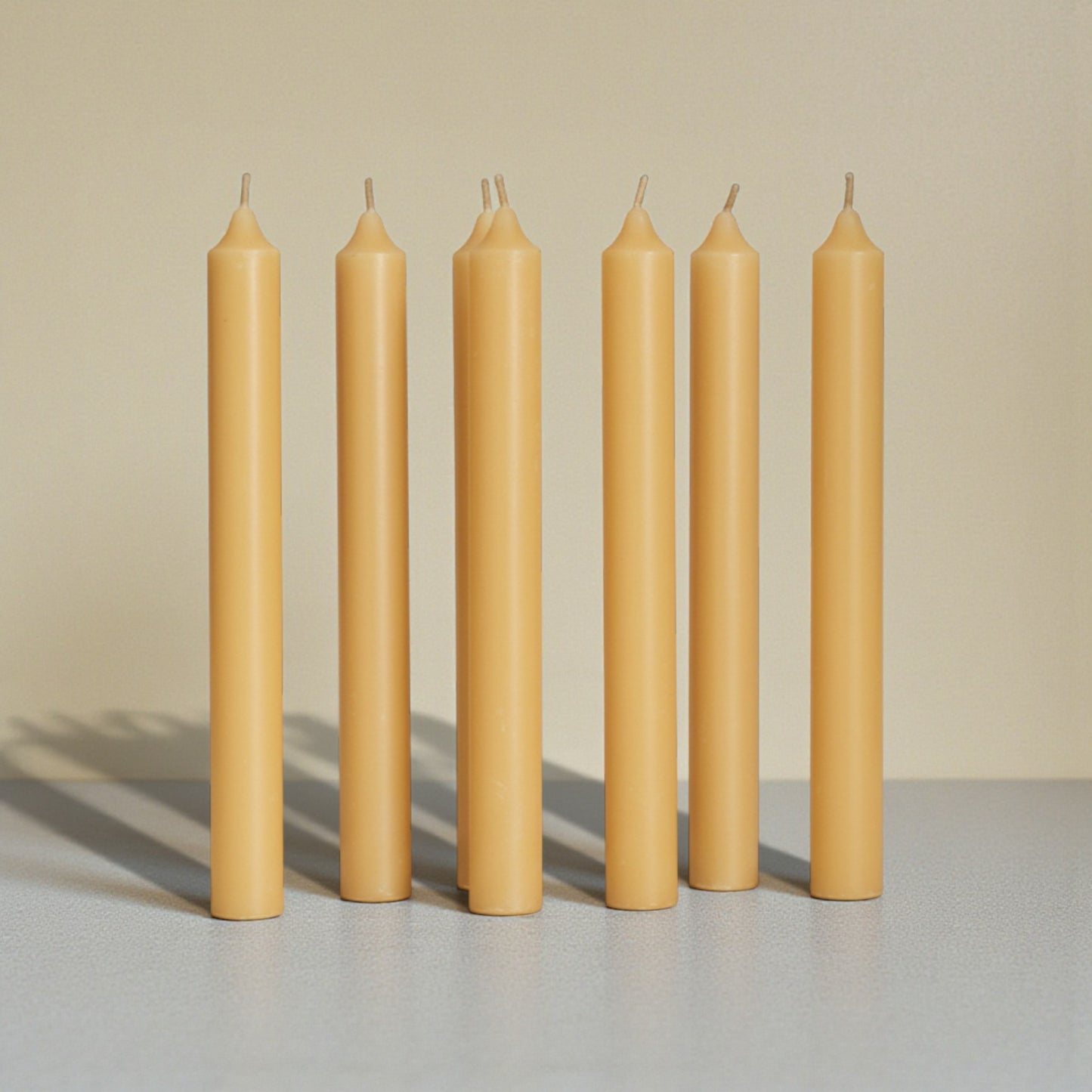 Dining candle beeswax 22x220mm bundle of 7 - rawLight Design Pty Ltd