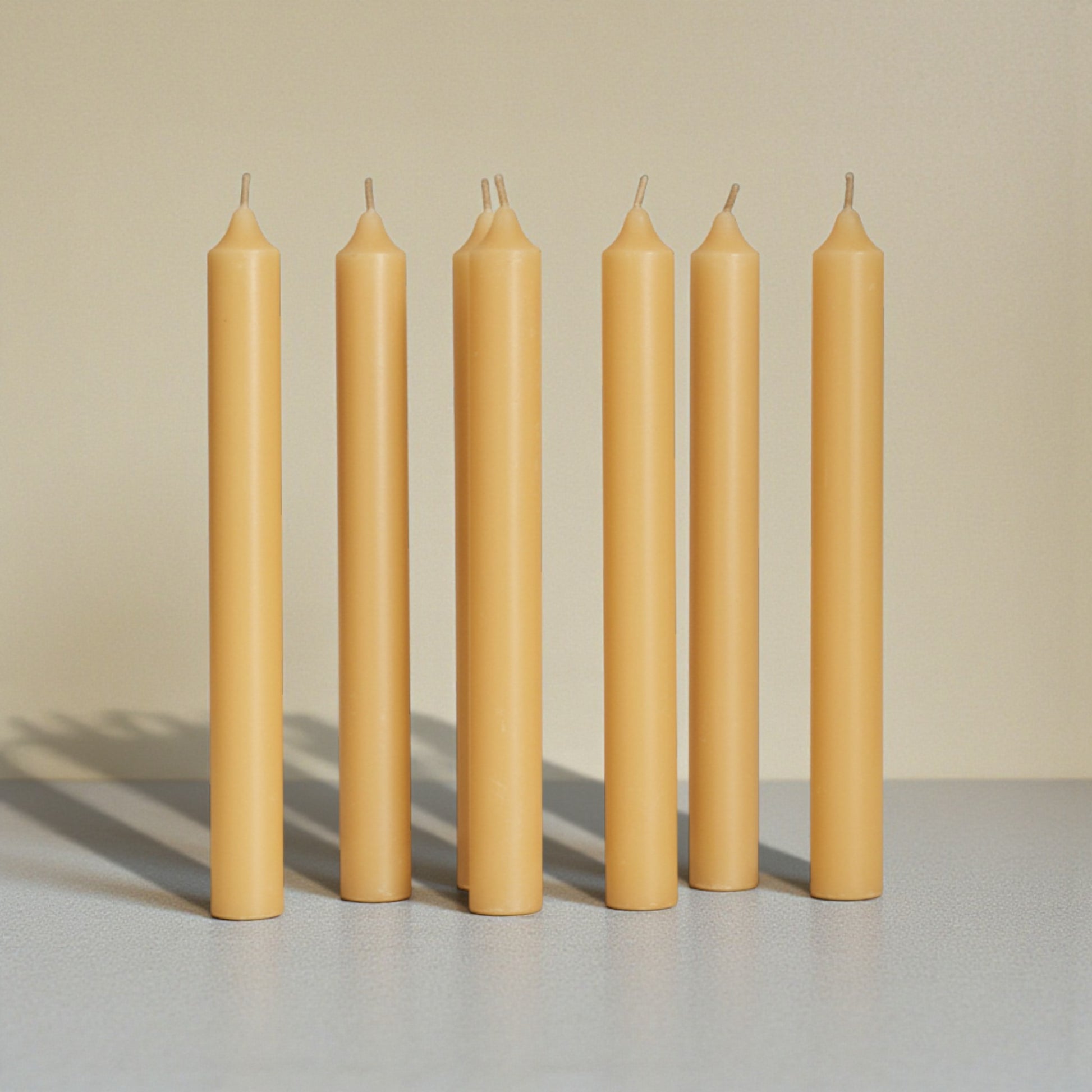 Dining candle beeswax 22x220mm bundle of 7 - rawLight Design Pty Ltd
