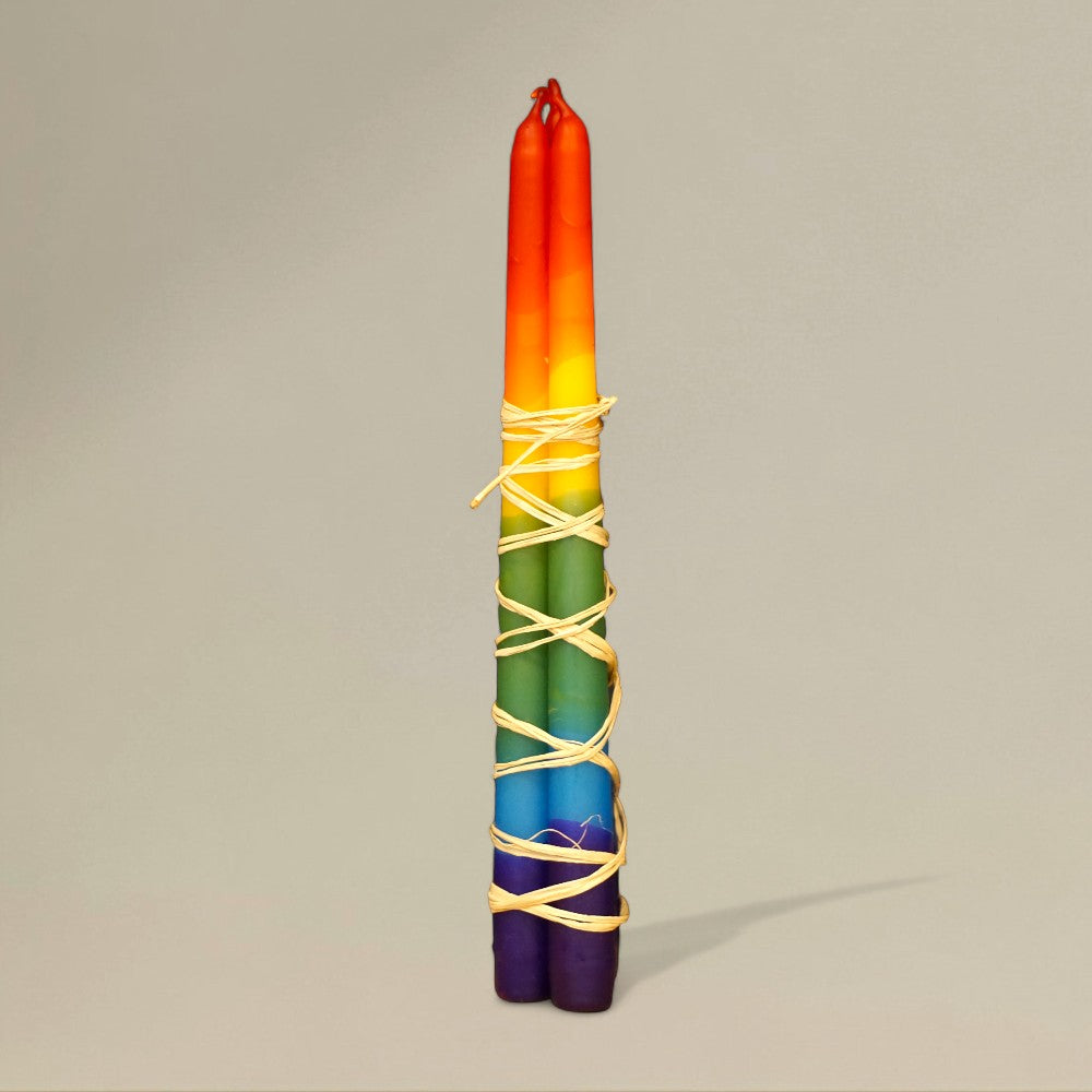 Taper Candle 22x300mm Multi Coloured Bundle of 3