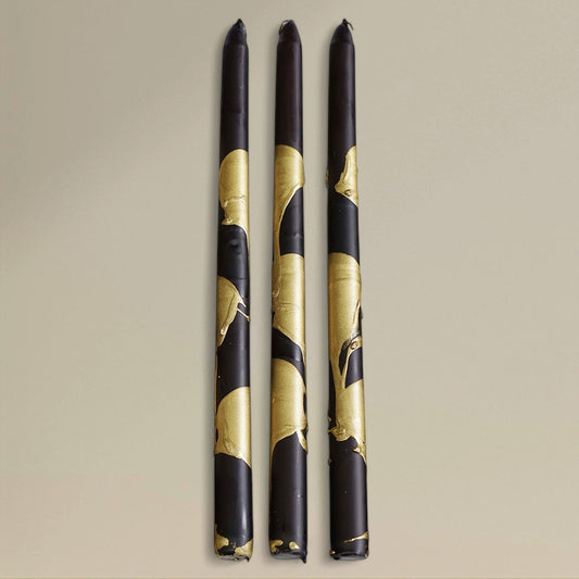Taper candle 22x380mm splashed bundle of 3