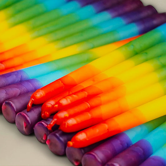 Taper Candle 22x300mm Multi Coloured Packet of 6