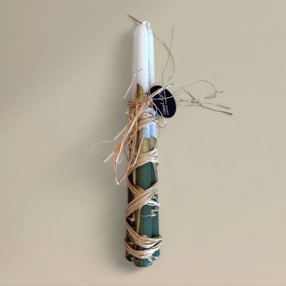 Taper candle 22x380mm splashed bundle of 3