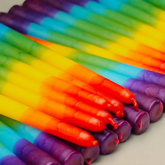 Taper Candle 22x380mm Multi Coloured Packet of 6
