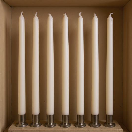 Taper candle 22x380mm white 72 pieces