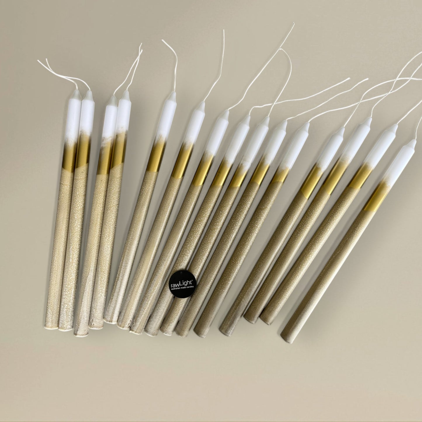 Dining candle 22x400mm frosted packet of 6 - rawLight Design Pty Ltd