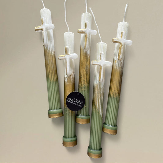 Cross candle 35x270mm - rawLight Design Pty Ltd