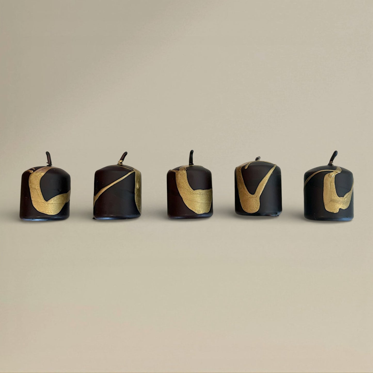 Pillar candle 38x45mm splashed 20 pack