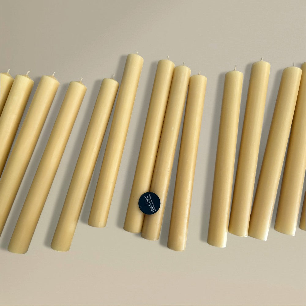 Pillar candle beeswax - rawLight Design Pty Ltd