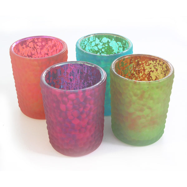 Tea Light Holder Multi Coloured Pack of 4