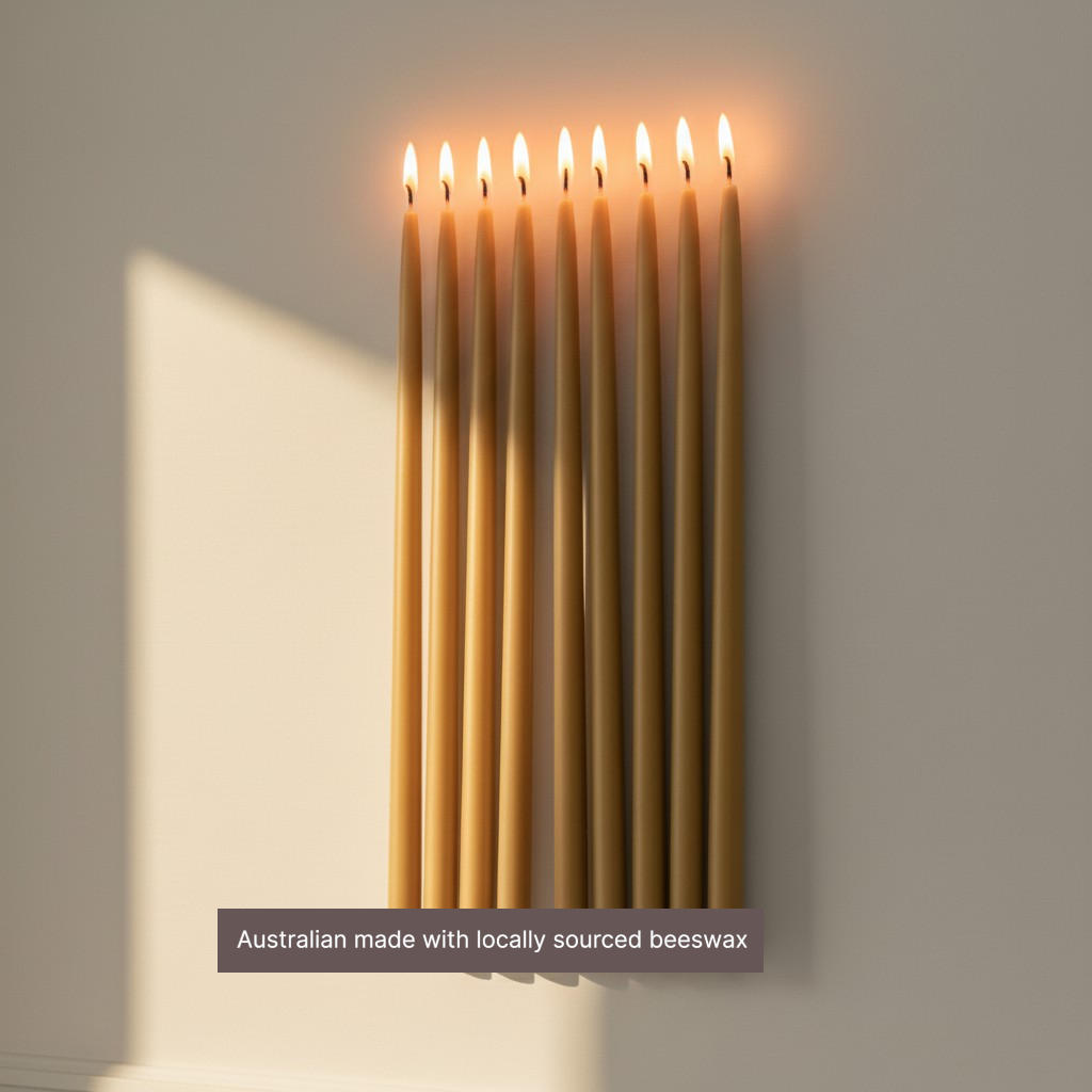 Taper candle beeswax 500mm