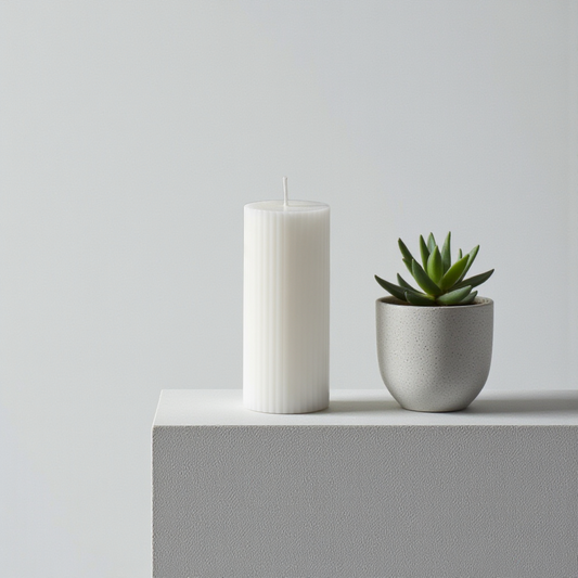 Pillar candle evoke 50x110mm white flat top 40 pieces