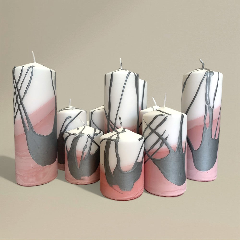 Pillar Candle 50x150mm Splashed