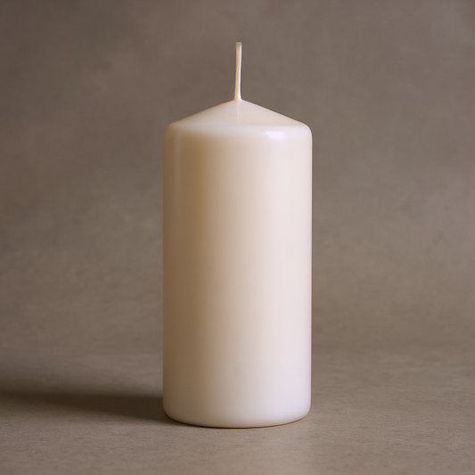 Pillar candle 60x130mm white 30 pieces