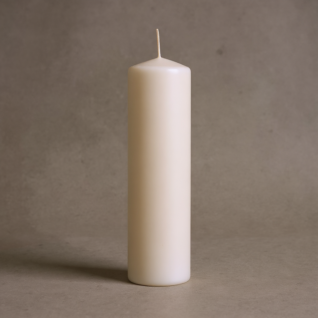 Pillar candle 60x230mm white 20 pieces