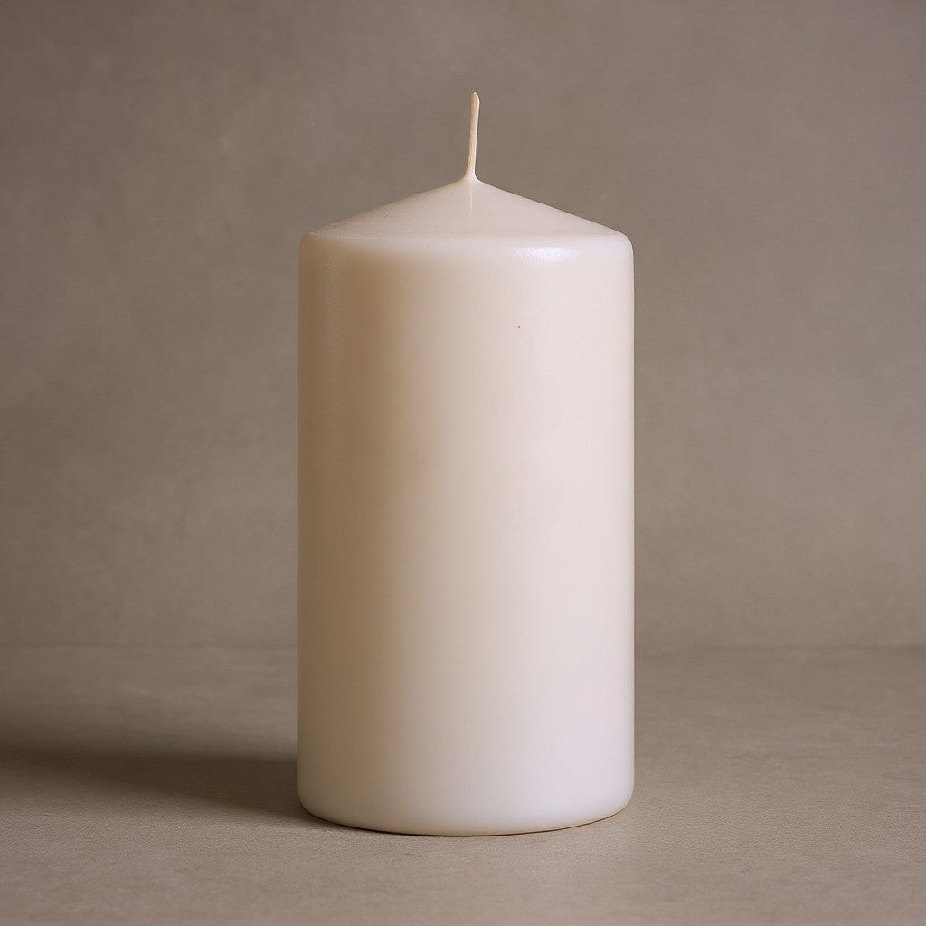 Pillar candle 75x150mm white 20 pieces