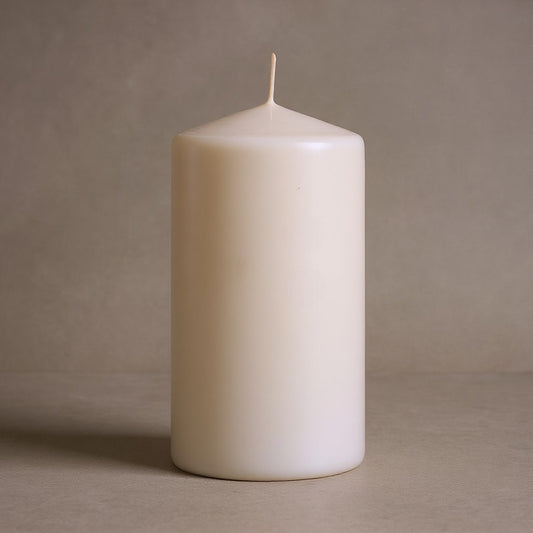Pillar candle 75x150mm white 20 pieces