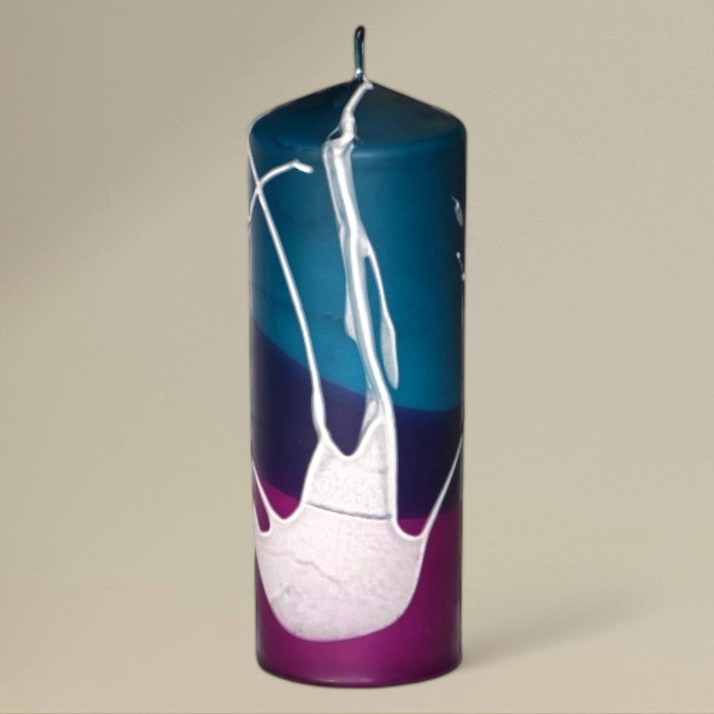 Pillar candle 75x150mm splashed