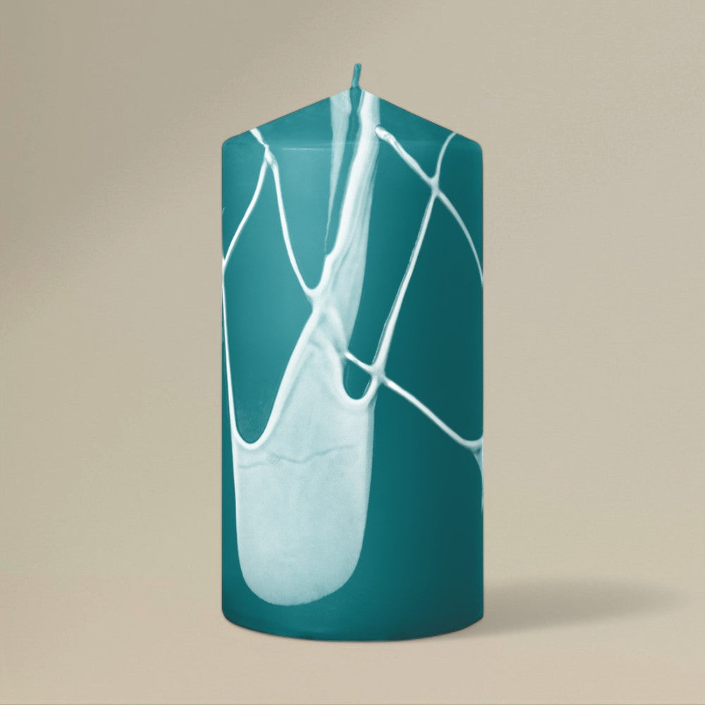 Pillar candle 75x150mm splashed